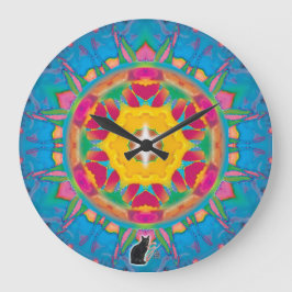 Poofball Kaleidoscope Stor Klocka