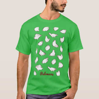 Poofy Pigeons vit 1 T Shirt