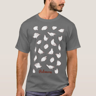 Poofy Pigeons White T Shirt