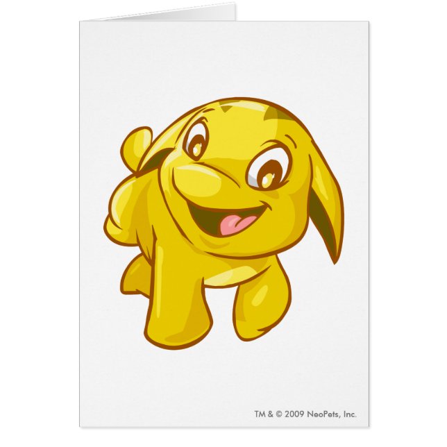 Poogle guld hälsningskort (Framsidan)