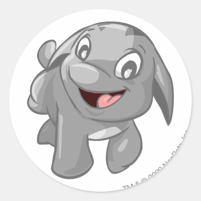 Poogle Silver Runt Klistermärke (Framsida)