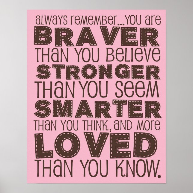 Pooh Bear Quote Poster (Framsidan)