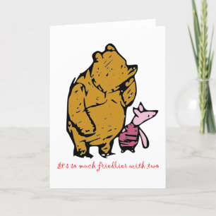 Pooh och Piglet Helgkort