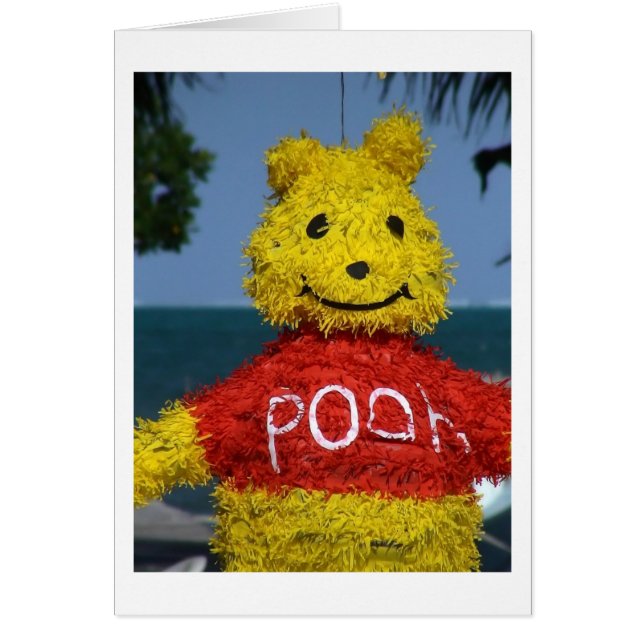 Pooh Piñata Hälsningskort (Framsidan)