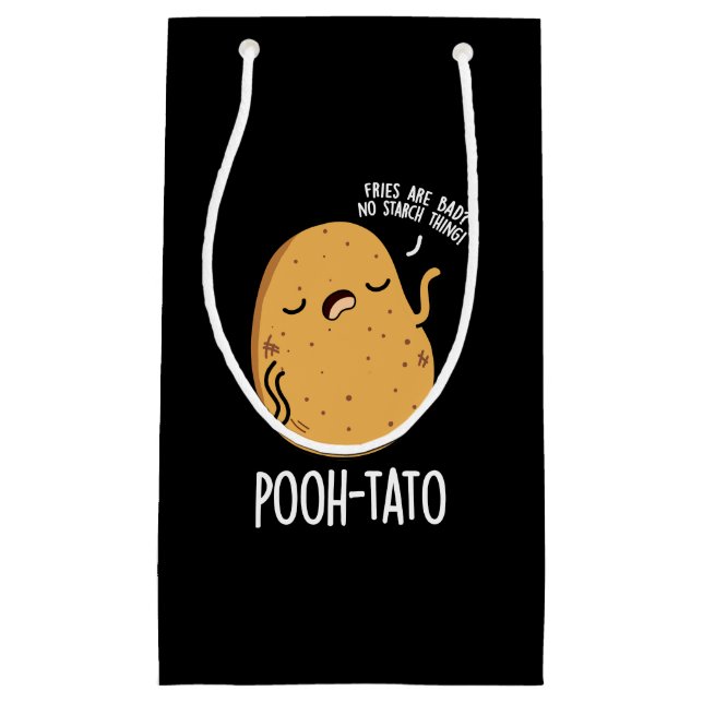 Pooh-tato Funny Potato Pun Mörk BG (Framsidan)