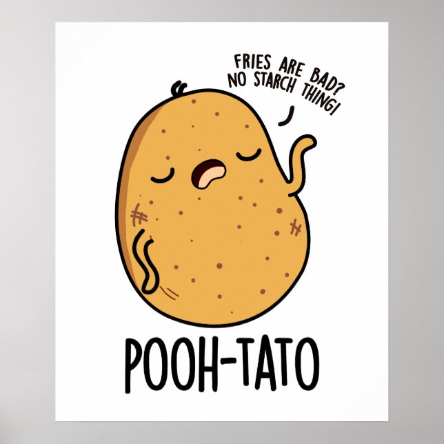 Pooh-tato Funny Potato Pun Poster (Framsidan)