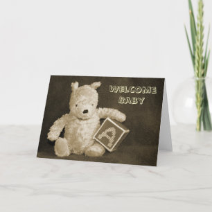 Pooh välkomnandebaby kort