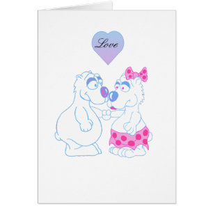 Pookie björn & Shnookums Hälsningskort