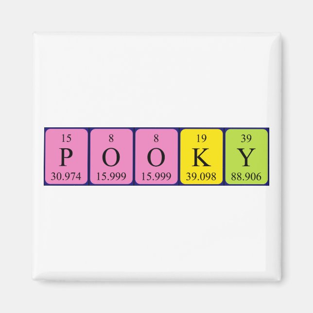 Pooky Periodisk magnet bord namn (Framsidan)