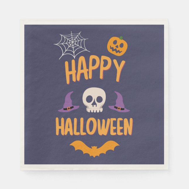 Pooky-pumpen fladdermus orange pappersservett (Framsidan)