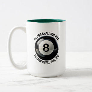 Pool 8 Ball & Small Text JÄGARGREEN 45cl Custom Två-Tonad Mugg