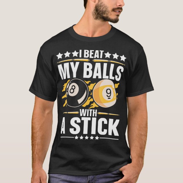 Pool Biljard Lag 8 Boll Pool Biljard Spelare - B T Shirt (Framsida)