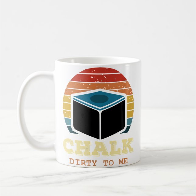 Pool Biljard Rolig Krita Smutsig Till Mig Biljard  Kaffemugg (Vänster)