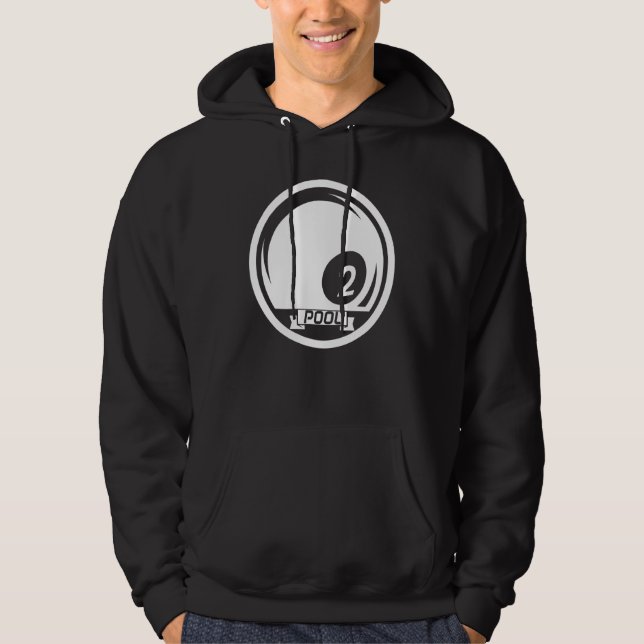 Pool Billiards Ball Billiard Cue Sports Snooker Hoodie (Framsida)