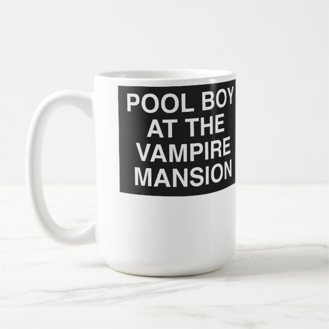 Pool Boy At The Vampire Mansion Kaffemugg (Vänster)