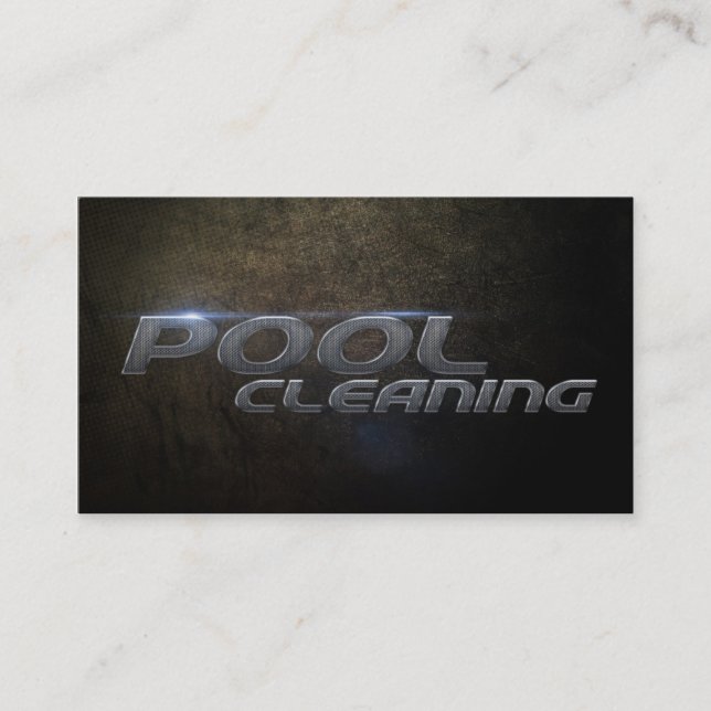 Pool cleaning Business card Visitkort (Framsida)