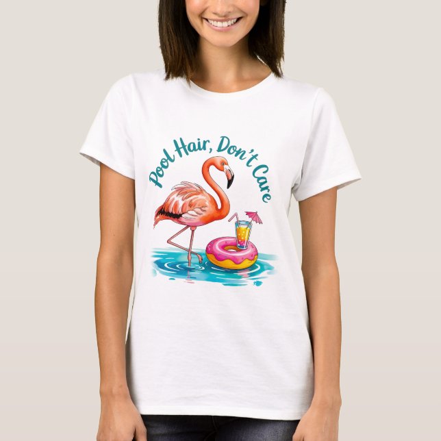 Pool Hair, Don’t Care  T Shirt (Framsida)