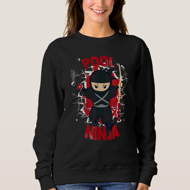 Pool Ninja Pool Snookerbollar Spelare Biljard T Shirt (Framsida)