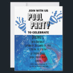 Pool Party Anpassningsbart Inbjudan<br><div class="desc">Pool Party Inbjudan med anpassningsbar bakgrund och text kan användas för alla speciella tillfällen,  fester och evenemang.</div>