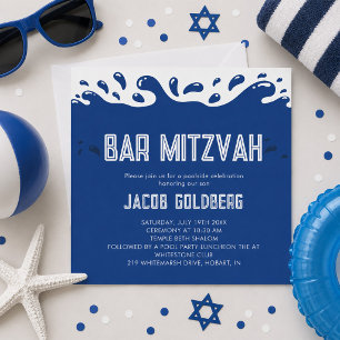 Pool Party Bar Mitzvah-inbjudan Inbjudningar