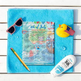Pool Party Bold Eagle 4 juli Bingo spel Julkort