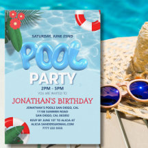 Pool Party fun Summer Birthday