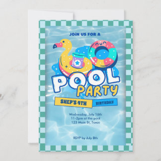 pool party invitation inbjudningar