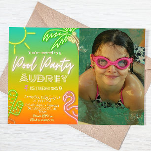 Pool Party - Landskap Inbjudningar