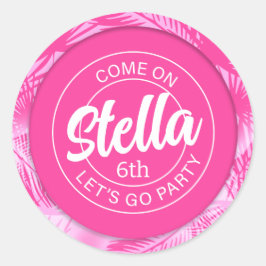 Pool Party Pink Doll Runt Klistermärke