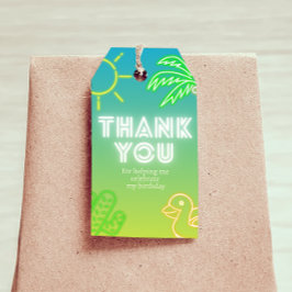 Pool Party Pojkfödelsedag  Presentetikett