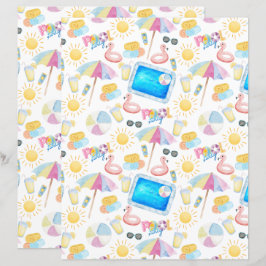 Pool Party Scrapbookpapper