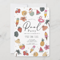 Pool Party Sommar Simning Vuxen