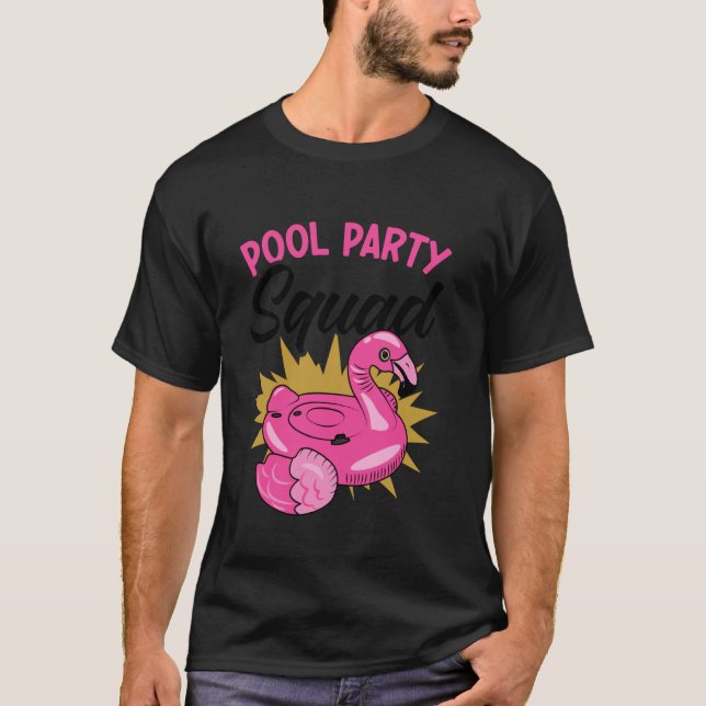 Pool Party Squad Beach Pool Party Matching Beach L T Shirt (Framsida)