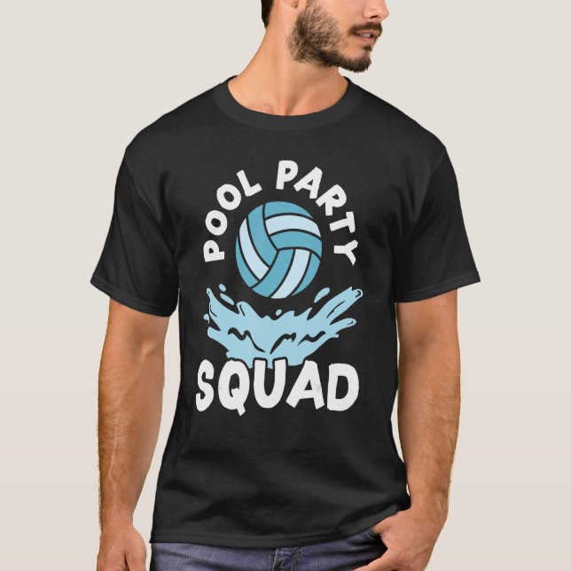 Pool Party Squad Inflatable Sphere Water Ball T Shirt (Framsida)