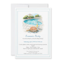 Pool & Pizza Sommarfest Invitation