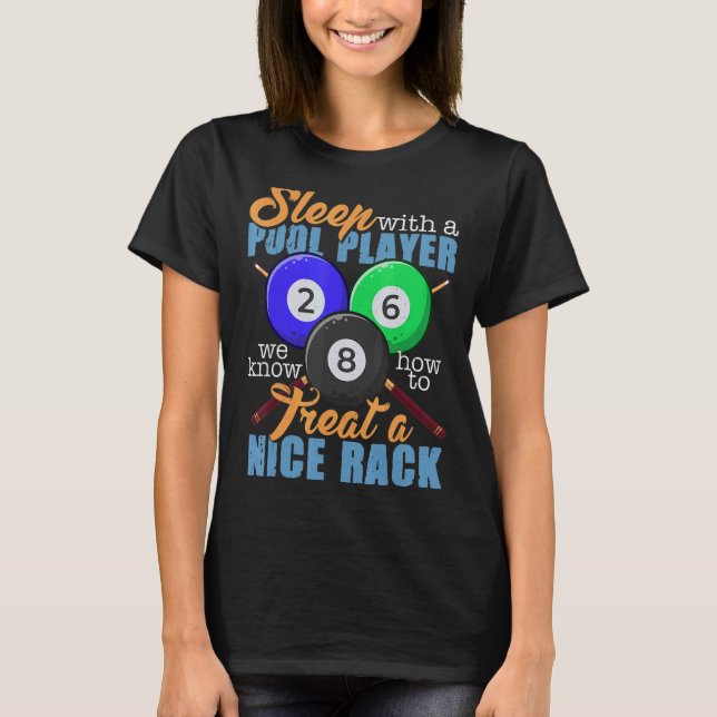 Pool Player Gif Billard 8 Ball T Shirt (Framsida)