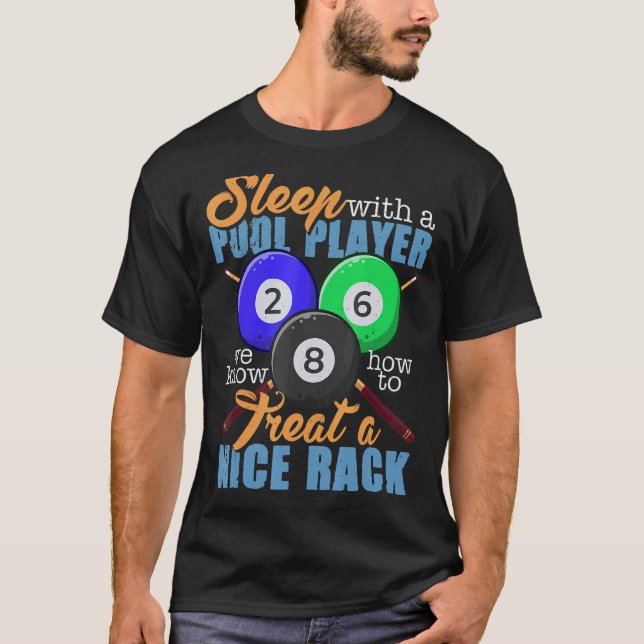 Pool Player Gif Billard 8 Ball T Shirt (Framsida)