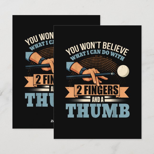 Pool Roliga Biljard Julkort (Fram/baksida)