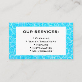Pool Service Business Card Template Visitkort