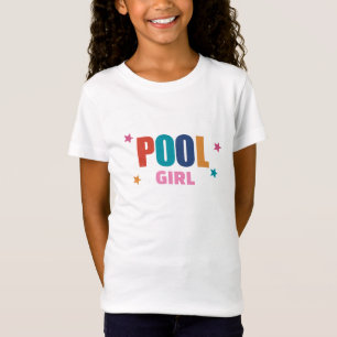 Pool simning sommar typografi vit flicka T-Shirt