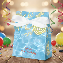 Pool summer neon vibes birthday party presentaskar