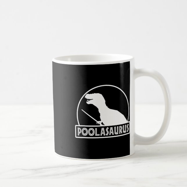 Poolasaurus Biljardspelare Dinosaur Snooker Åtta Kaffemugg (Höger)