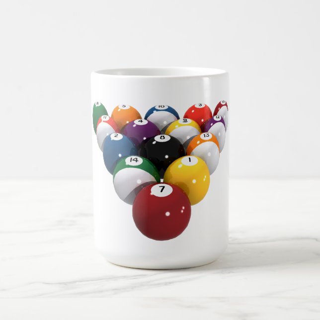 Poolbollar / Biljard: 3D-modell: Kaffemugg (Center)