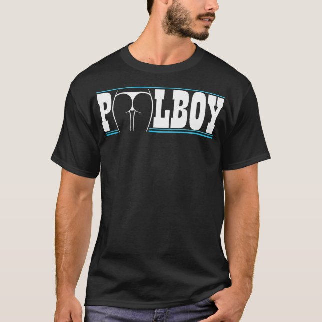 Poolboy Bassäng Boy, Swimming-berget som kör T Shirt (Framsida)