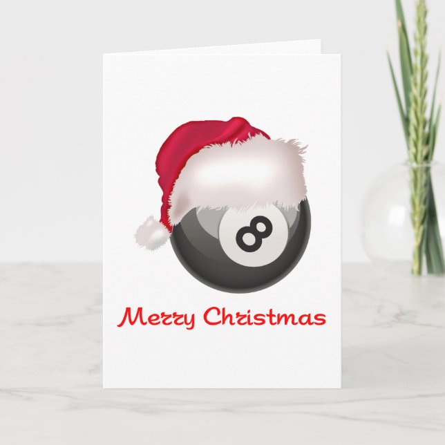 PoolChick god jul Santaball Helgkort (Framsida)