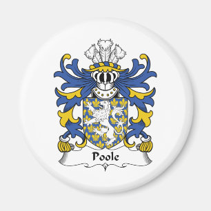 Poole familjvapensköld magnet