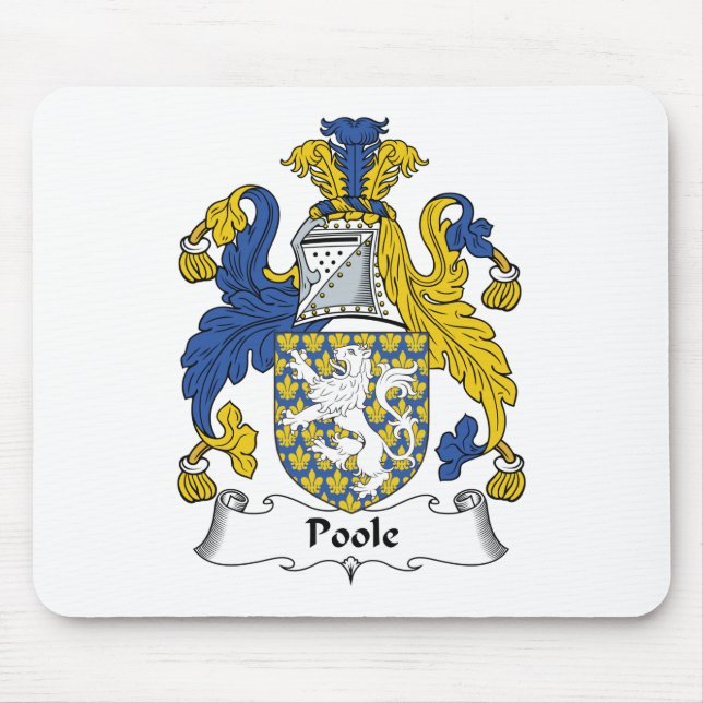 Poole familjvapensköld musmatta (Framsidan)