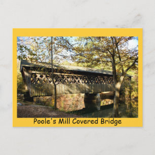 Pooles Mill Covered Bridge Vykort