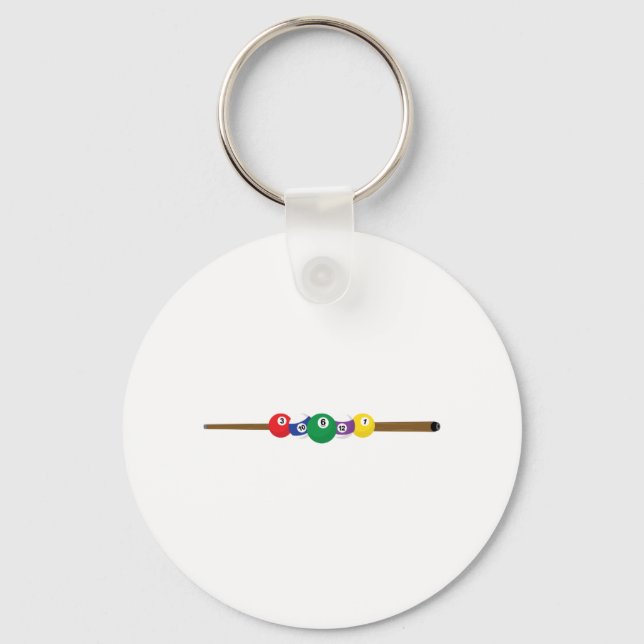 Poolkö och boll-kant nyckelring (Framsida)