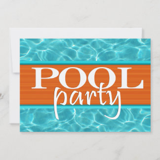 Poolparty Födelsedag Inbjudningar